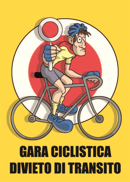 Avviso chiusura strade per transito gara ciclistica